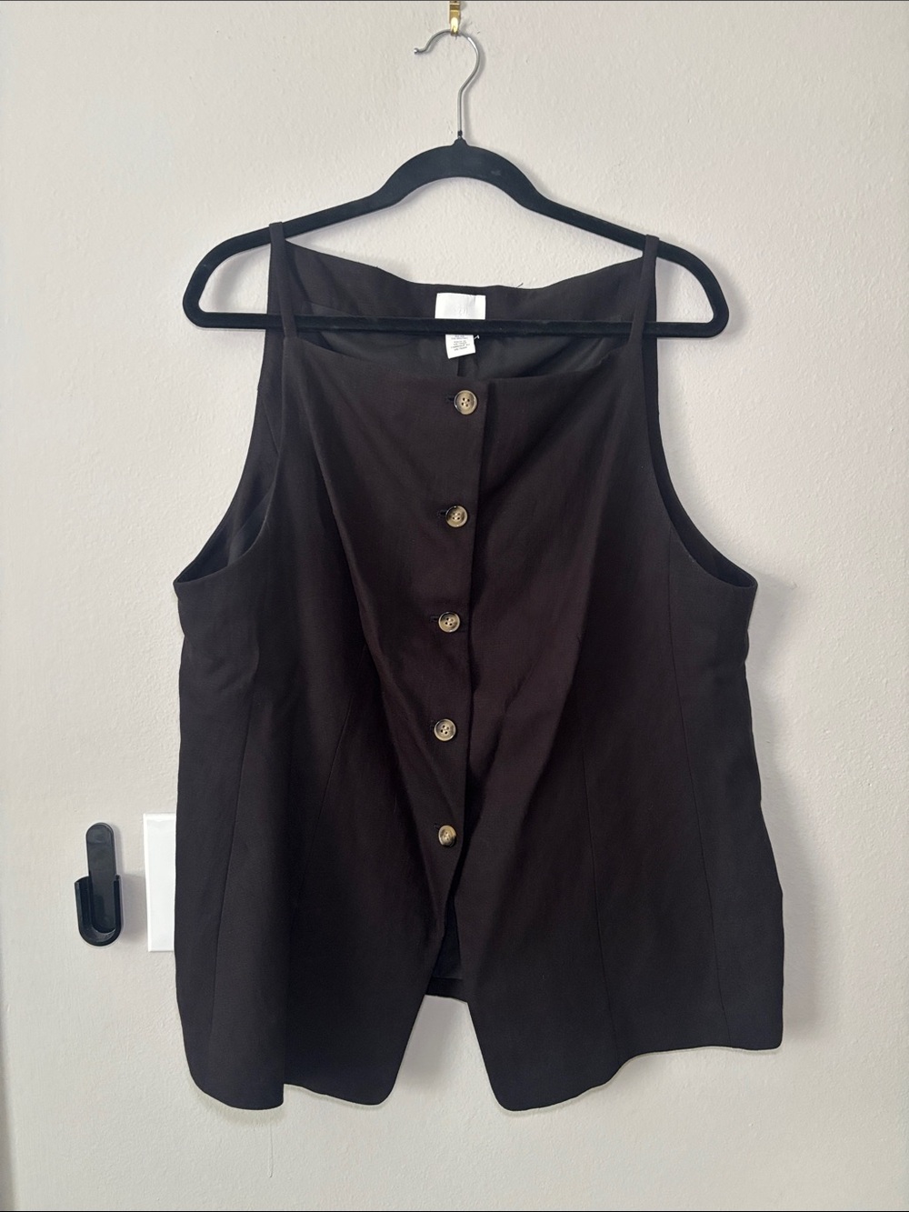 H&M Black Button-Front Women’s Vest Top